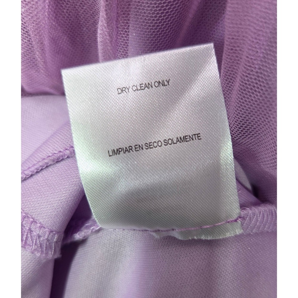 City Triangles Lavender Tulle Formal‎ Dress Floral Lace Waist Maxi Gown 9 Fairy - Picture 10 of 13